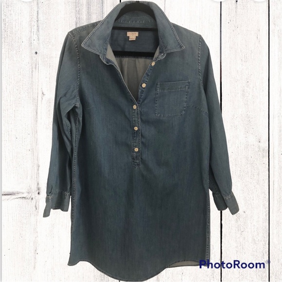 J. Crew Dresses & Skirts - J. Crew Shirt Dress. Chambray tunic. Size L